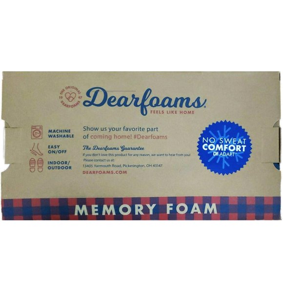 NWT Men's Dearfoams Cozy Clog Wool Blend Memory Foam Indoo/Outdoor Slippers - Picture 4 of 7